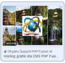 Hosting grafiki dla CMS PHP Fusion v9